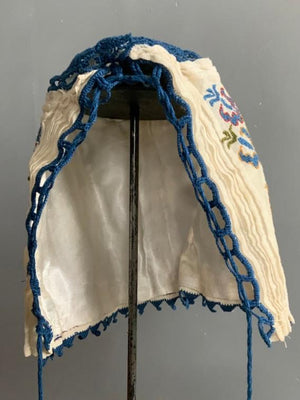 Macedonian antique embroidered small bonnet (20 x 18cm)