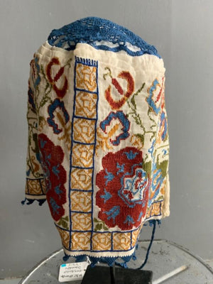 Macedonian antique embroidered small bonnet (20 x 18cm)