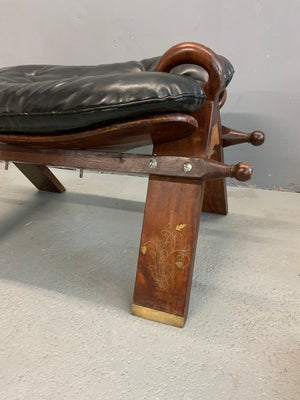 Anglo Indian Hoshiapur deep buttoned camel saddle style seat (76 x 40cm)