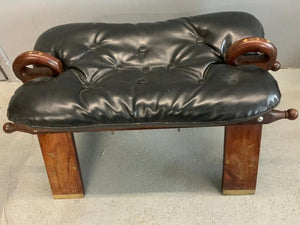 Anglo Indian Hoshiapur deep buttoned camel saddle style seat (76 x 40cm)