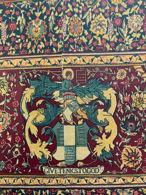 Victorian lithograph of Girdlers Company Indian carpet (30 x 91 cm)