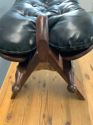 Anglo Indian Hoshiapur deep buttoned camel saddle style seat (76 x 40cm)