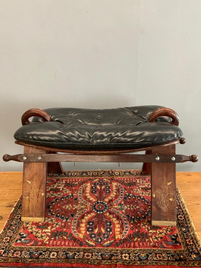 Anglo Indian Hoshiapur deep buttoned camel saddle style seat (76 x 40cm)