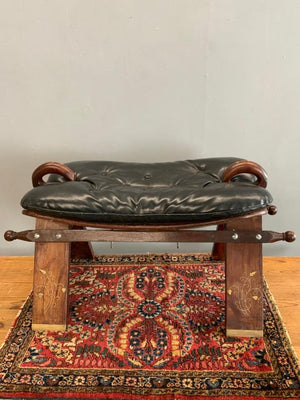 Anglo Indian Hoshiapur deep buttoned camel saddle style seat (76 x 40cm)