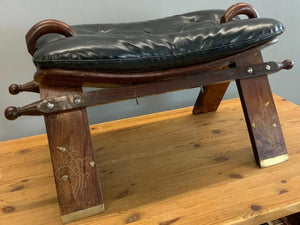 Anglo Indian Hoshiapur deep buttoned camel saddle style seat (76 x 40cm)