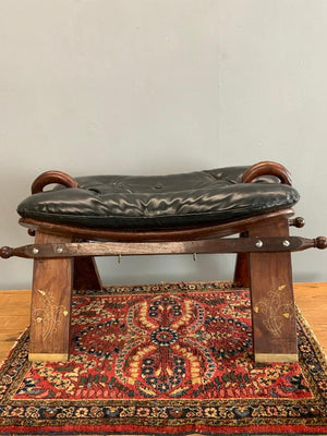 Anglo Indian Hoshiapur deep buttoned camel saddle style seat (76 x 40cm)