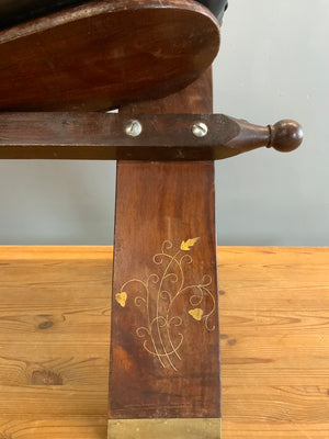 Anglo Indian Hoshiapur deep buttoned camel saddle style seat (76 x 40cm)