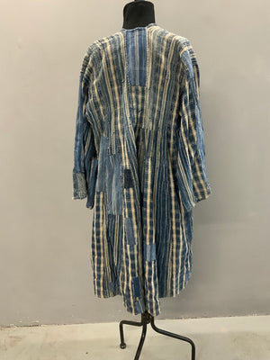 Benin indigo cotton riding coat