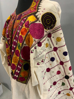Baluchistan / Balouchistan silk embroidered antique kurta