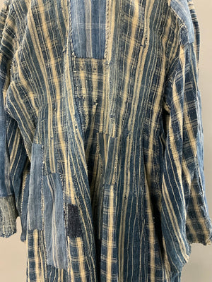 Benin indigo cotton riding coat