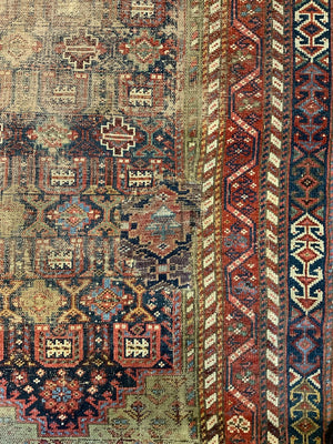 Antique Hamadan gallery carpet / runner (466 x 120cm)