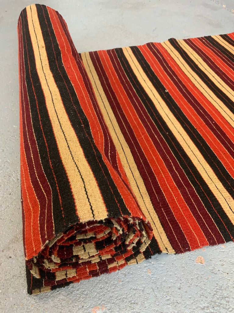 Turkish fine striped extra long kilim runner (969 x 69cm)