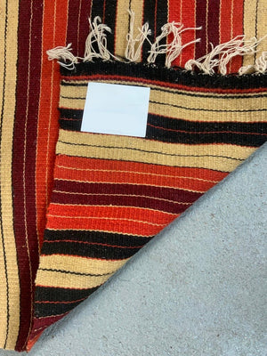 Turkish fine striped extra long kilim runner (969 x 69cm)