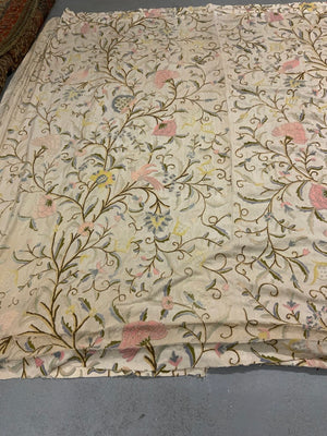 Pair of very large vintage crewelwork embroideries (245 x 375cm) [2]