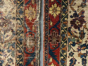 Turkish silk white ground 'Afshar' design rug (173 x 135cm) *new