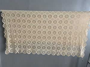 Vintage drawn-work cotton cover ( 190 x 170cm )