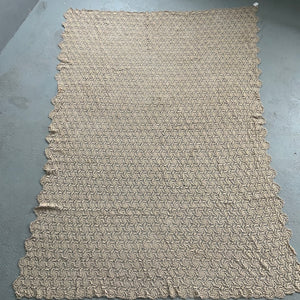 Italian large vintage reticella double bed cover (240 x 180cm)