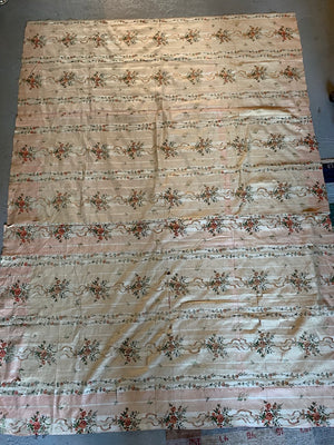 Lyon or Spitalfields antique silk ( 138 x 183 cm) EXTREMELY FRAGILE