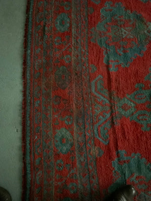 Turkish vintage 'red Turkey' Ushak oversize carpet (420 x 390cm)
