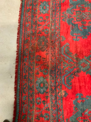 Turkish vintage 'red Turkey' Ushak oversize carpet (420 x 390cm)