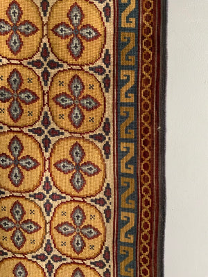 French vintage petit point rug (140 x 87cm)