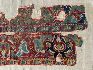Ottoman carpet fragment 17th C (136 x 52cm)