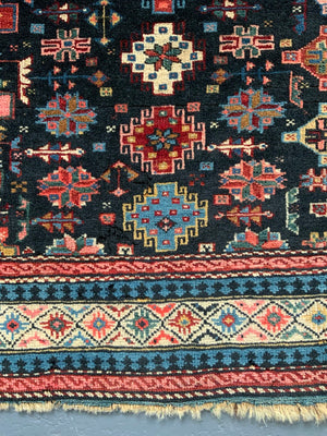 Caucasian Chichi design Kuba antique rug (147 x 96cm) *AF