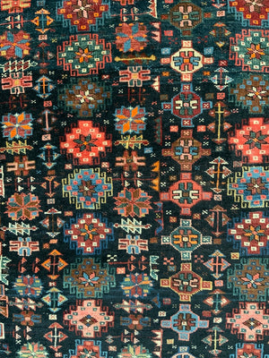 Caucasian Chichi design Kuba antique rug (147 x 96cm) *AF