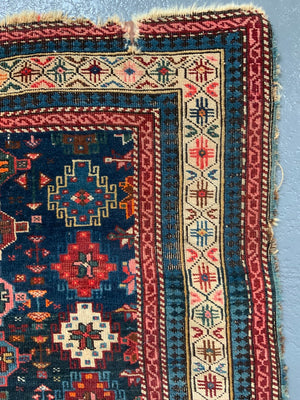 Caucasian Chichi design Kuba antique rug (147 x 96cm) *AF