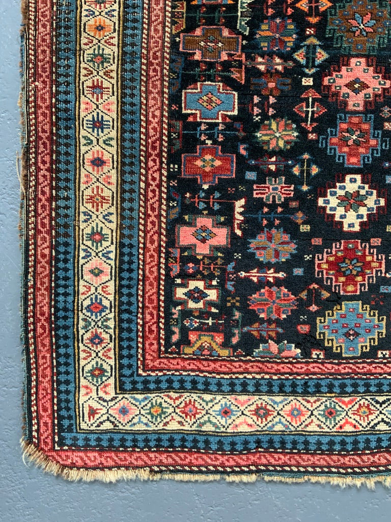 Caucasian Chichi design Kuba antique rug (147 x 96cm) *AF