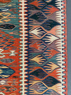 Turkish Konya kilim with Nazumlah design (178 x 148cm)