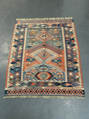 Turkish Konya kilim with Nazumlah design (178 x 148cm)