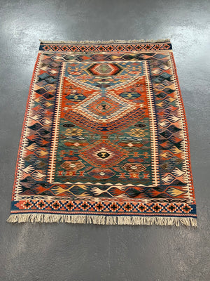 Turkish Konya kilim with Nazumlah design (178 x 148cm)