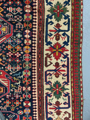 Caucasian antique Shirvan large rug (270 x 139cm)