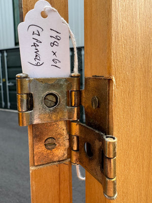 Damascus mashrabiya three-fold pale wooden screen (~198 x 180cm)