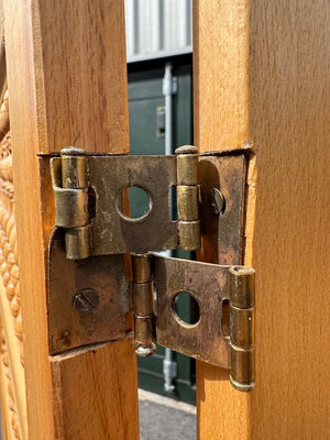 Damascus mashrabiya three-fold pale wooden screen (~198 x 180cm)