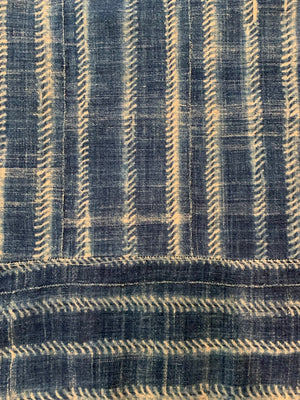 Burkina Farso Mossi womans indigo mantle (154 x 121cm)