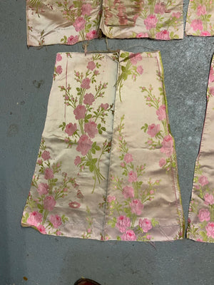 4 pieces of vintage satin silk