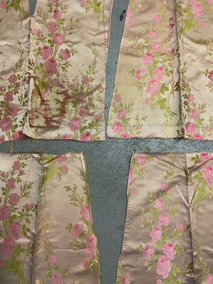 4 pieces of vintage satin silk