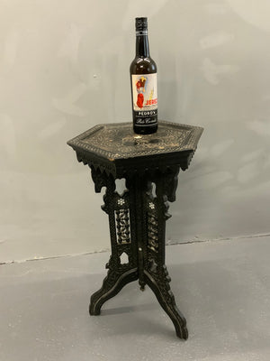 Syrian jardiniere table - hexagonal top with MOP inlay (66 x 40cm)