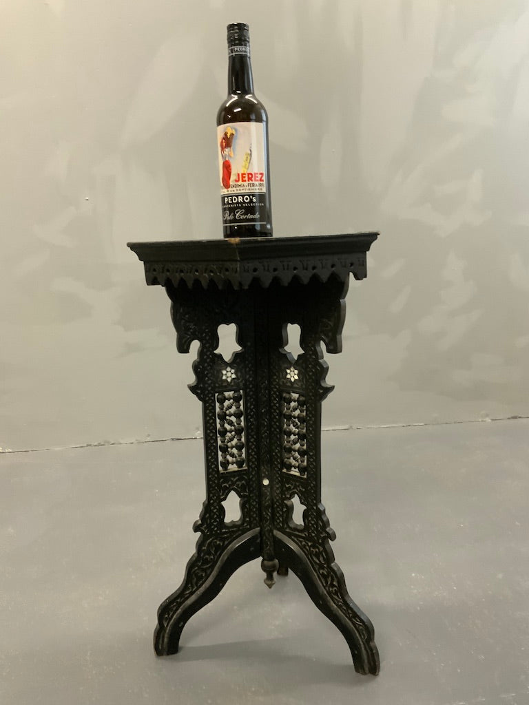 Syrian jardiniere table - hexagonal  top, MOP inlay ( height 66cm )
