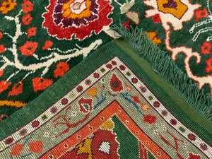 CROR bespoke Turkish Edwardian Ushak design small carpet (222 x 182cm) *new