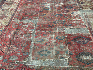 Sarouk Ferreghan large antique oversize carpet fragment *AF