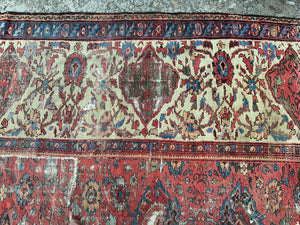 Sarouk Ferreghan large antique oversize carpet fragment *AF