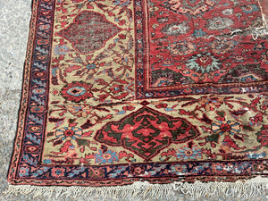 Sarouk Ferreghan large antique oversize carpet fragment *AF