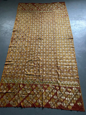 Punjab antique Phulkari silk embroidered shawl (257 x 157cm)