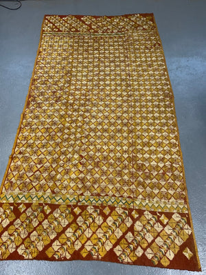Punjab antique Phulkari silk embroidered shawl (257 x 157cm)