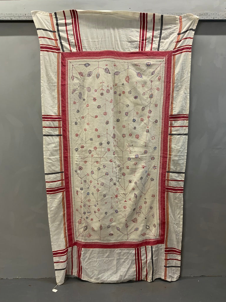 Bengal quilted vintage Kantha quilt 240 x 128cm