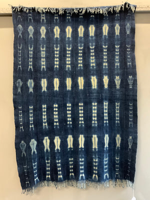Burkina Faso  indigo womans shawl (152 x 108cm)