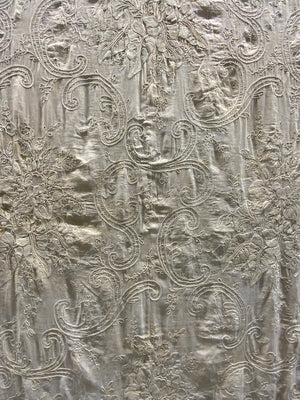 French antique cotton embroidery (244 x 152cm)